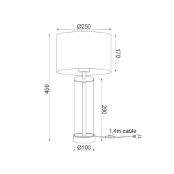 Настолна лампа ANTELINO месинг